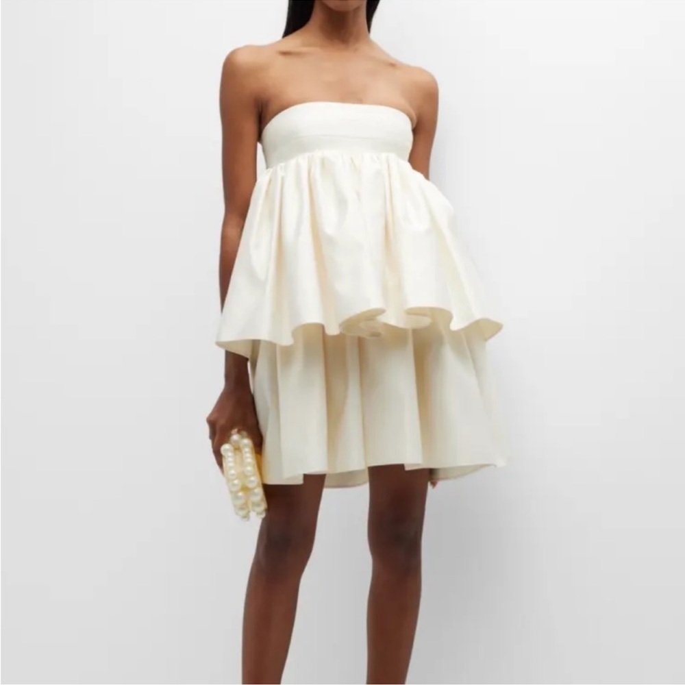 Carmina ruffle strapless dress
